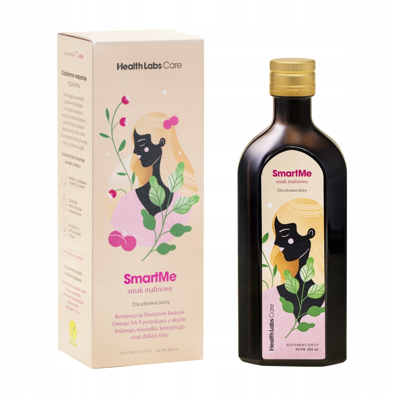 Dietary supplement Health Labs Care SmartMe raspberry liquid 250 ml omega-3 acids Brand Health Labs Care