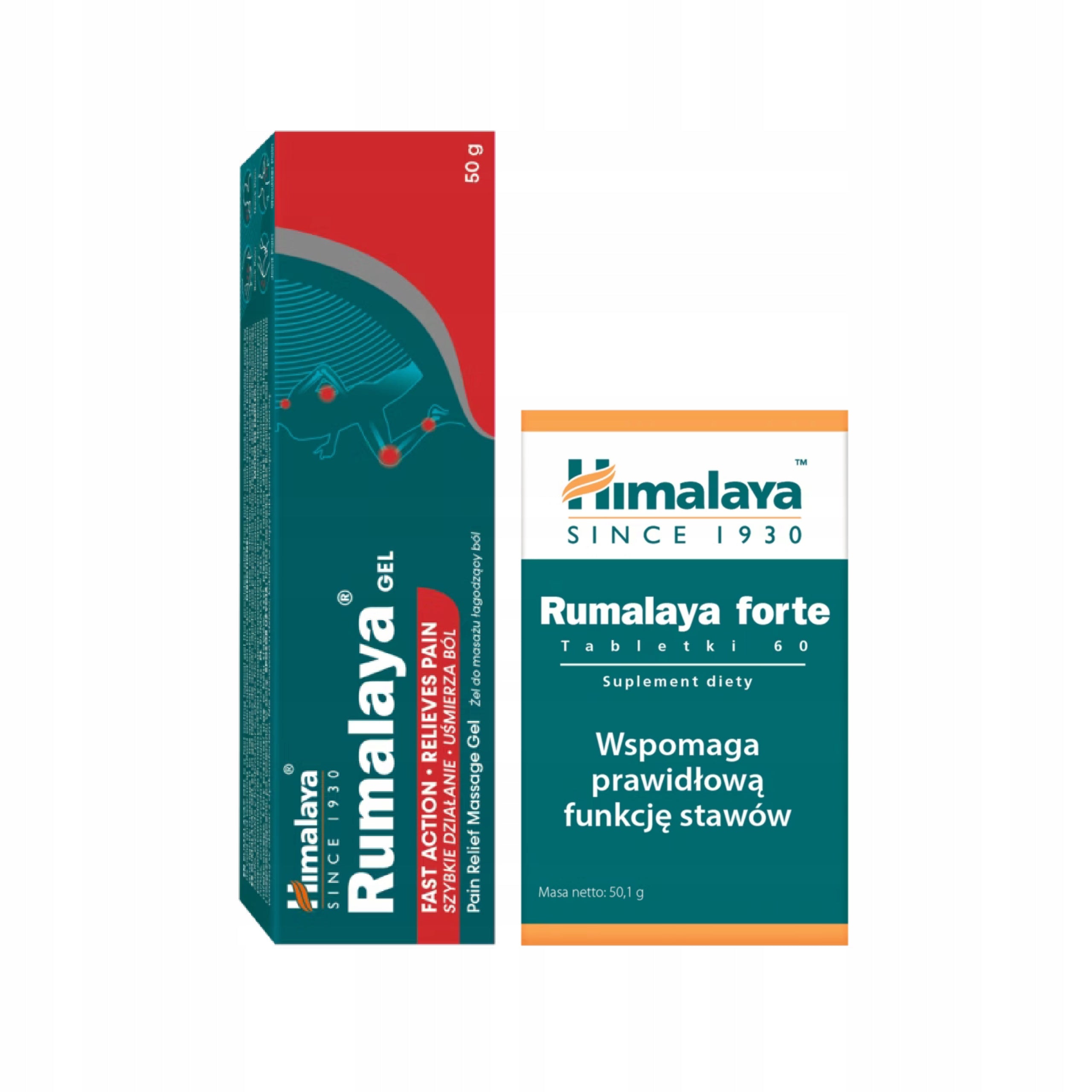 Dietary supplement Himalaya Rumalaya Forte 60 gluten-free tablets + gel 30g