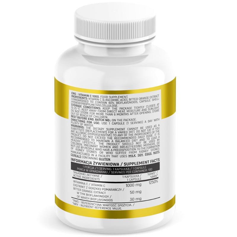 Dietary supplement Insport Nutrition Vitamin C 1000 mg 100 capsules Manufacturer code OBID_17582203019