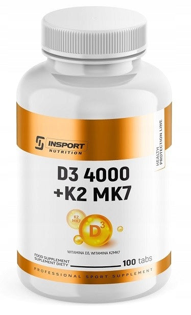 Dietary supplement Insport Nutrition Vitamin D3 4000 + K2 Mk-7 100 tablets