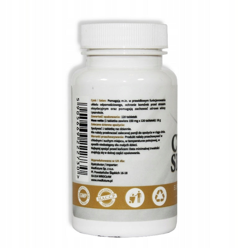 Dietary supplement MedFuture Selenium & Zinc tablets 120 pcs. Manufacturer code cynk + selen 120 tabletek
