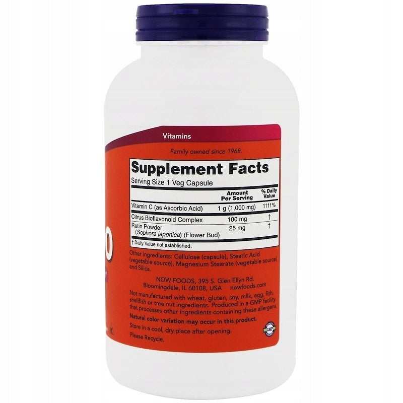 Dietary supplement Now Foods Vitamin C capsules Brand Now foods