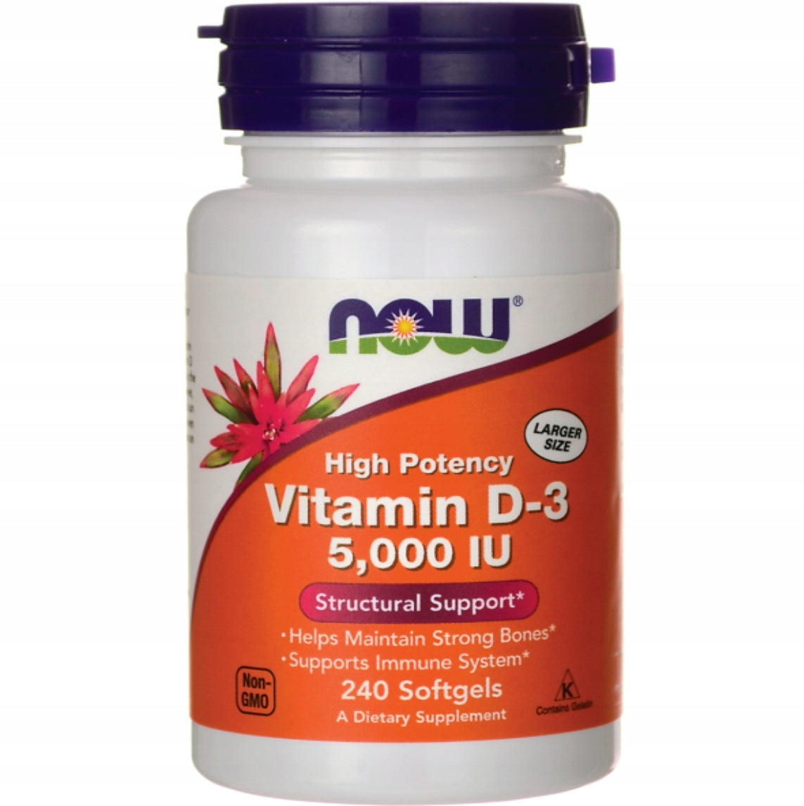 Dietary supplement Now Foods Vitamin D3 5000IU capsules 240 pcs.