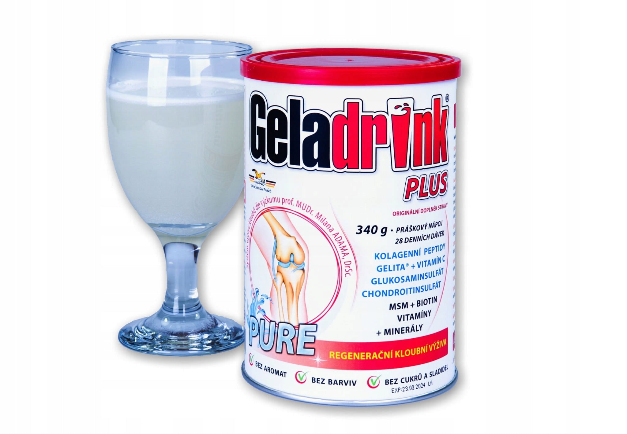 Dietary supplement Orling Geladrink Plus collagen strawberry powder 340 g Manufacturer code 8594004690791