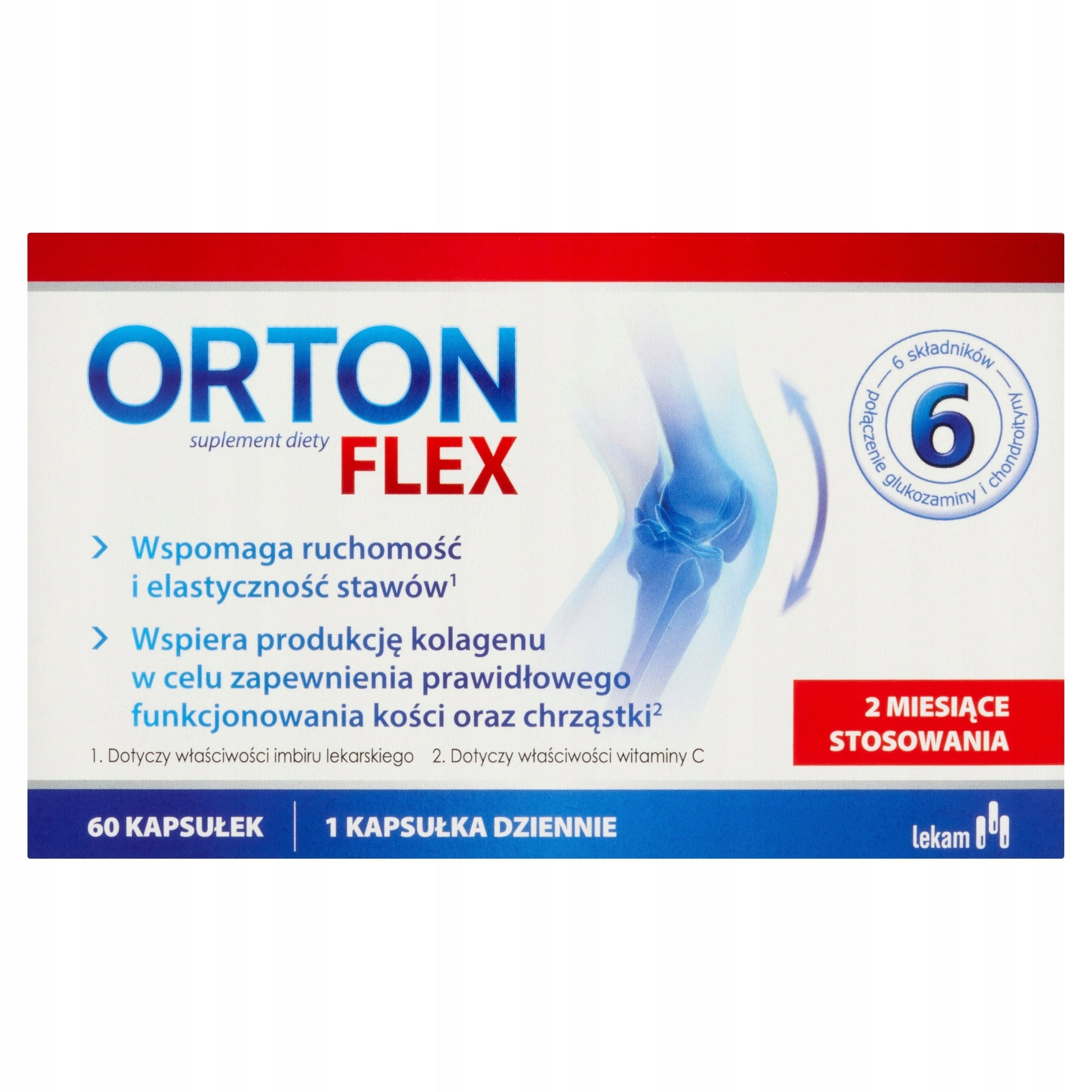 Dietary supplement Orton Flex 60 capsules glucosamine tasteless Manufacturer code Lek-Am