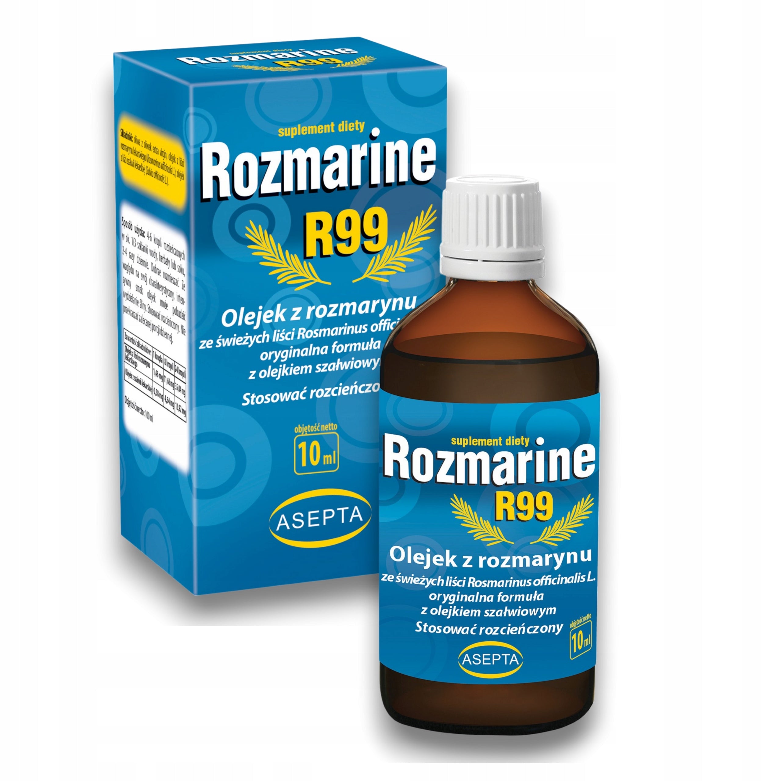 Dietary supplement Rosemary and Sage Oil Rozmarine R99 10 ml