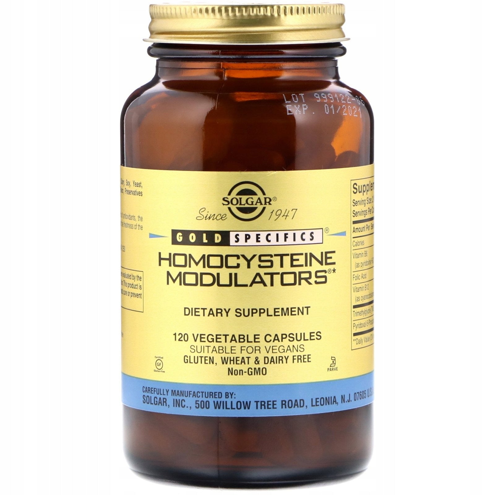Dietary supplement Solgar Homocysteine Modulators capsules 120 pcs.