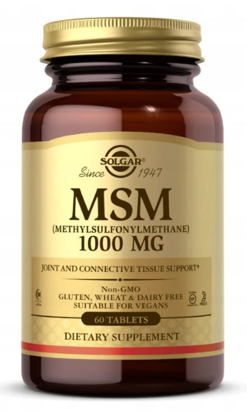 Dietary supplement Solgar MSM 1000 mg tablets 60 pcs. Manufacturer code SOL1733