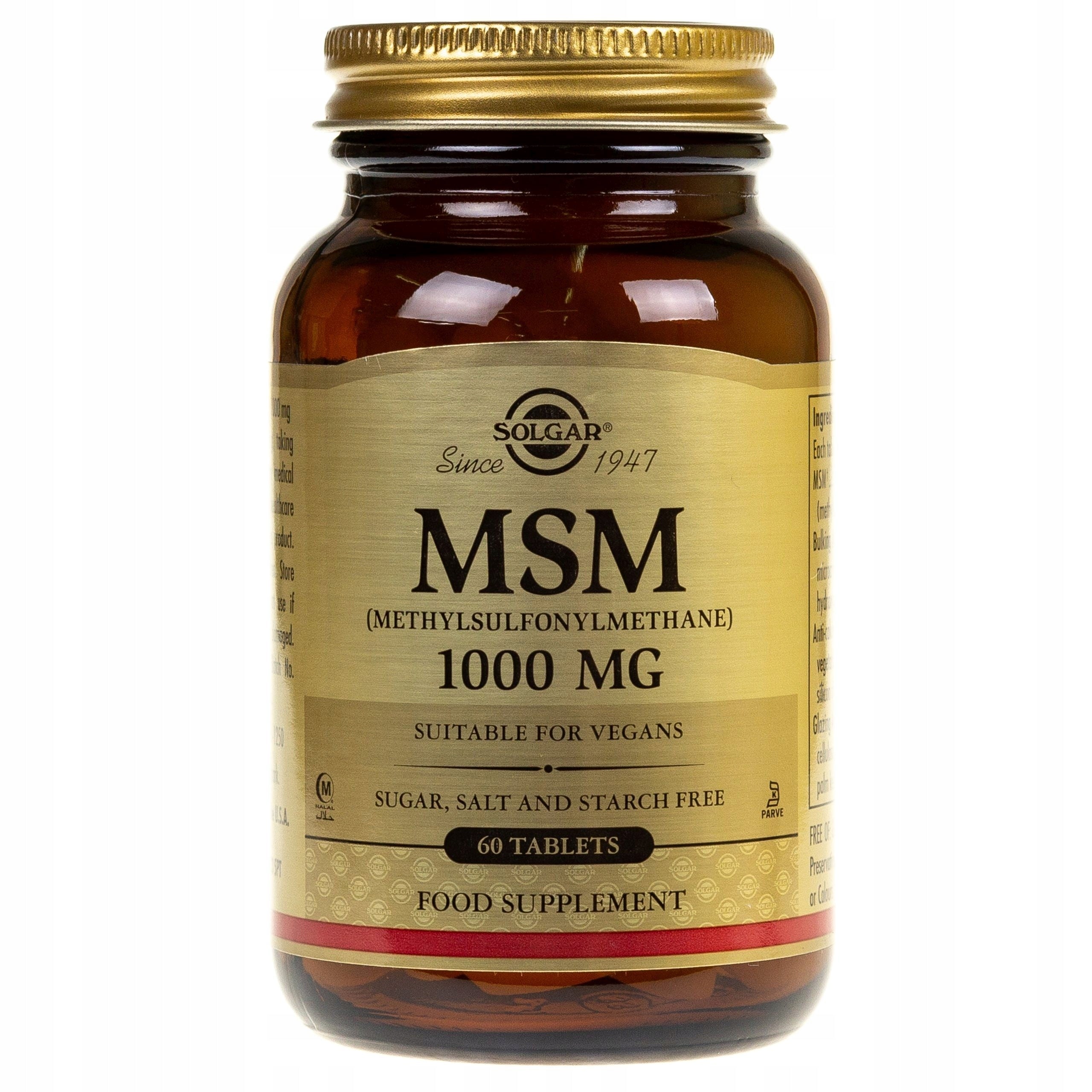 Dietary supplement Solgar MSM 1000 mg tablets 60 pcs.