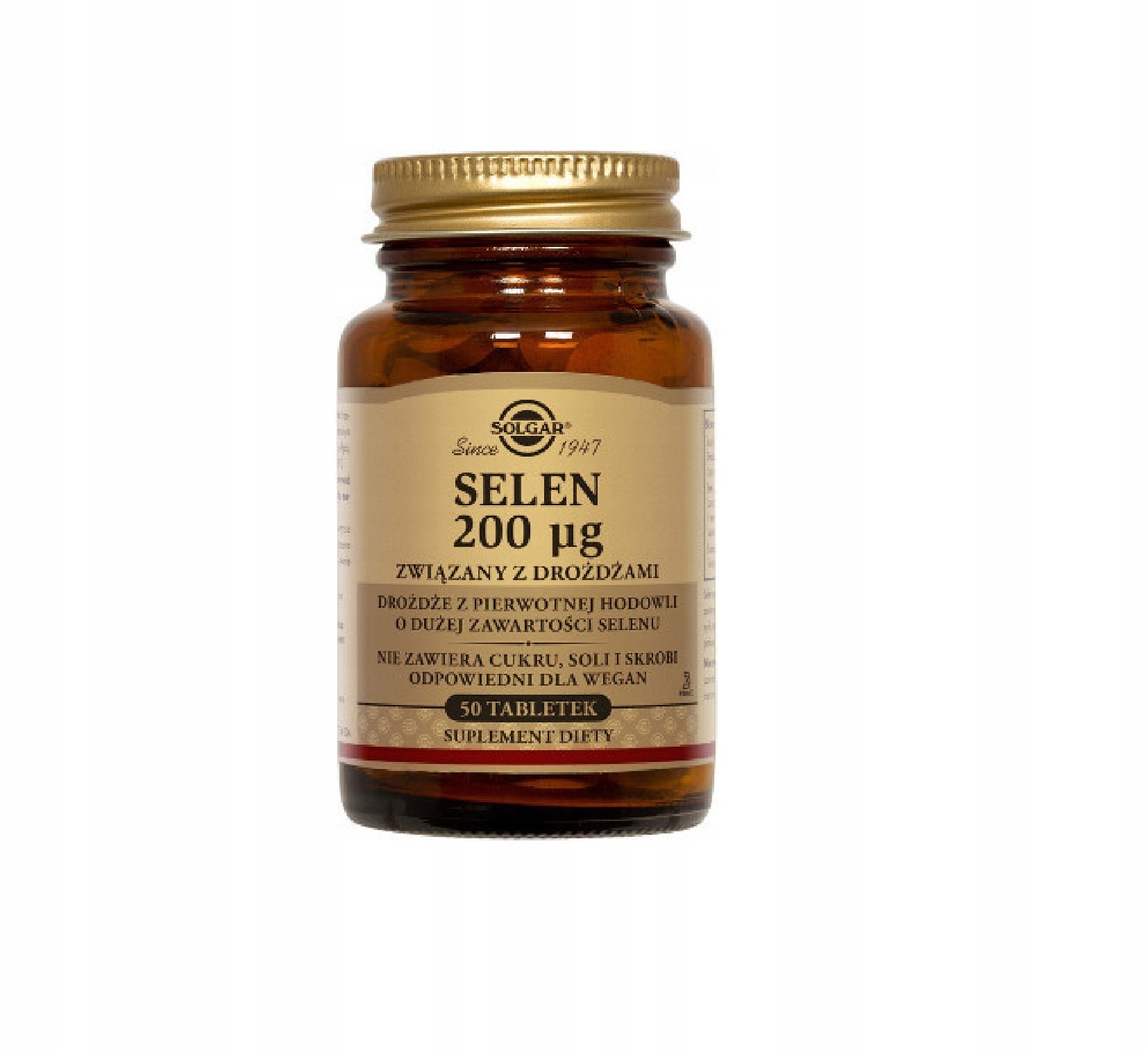 Dietary supplement Solgar Selenium 200 µg tablets 50 pcs. without sugar vegan