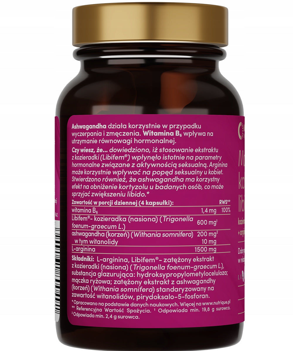 Dietary supplement - The power of female libido - 60 capsules - Nutrique Expiration date at least 1 year from the date of purchase