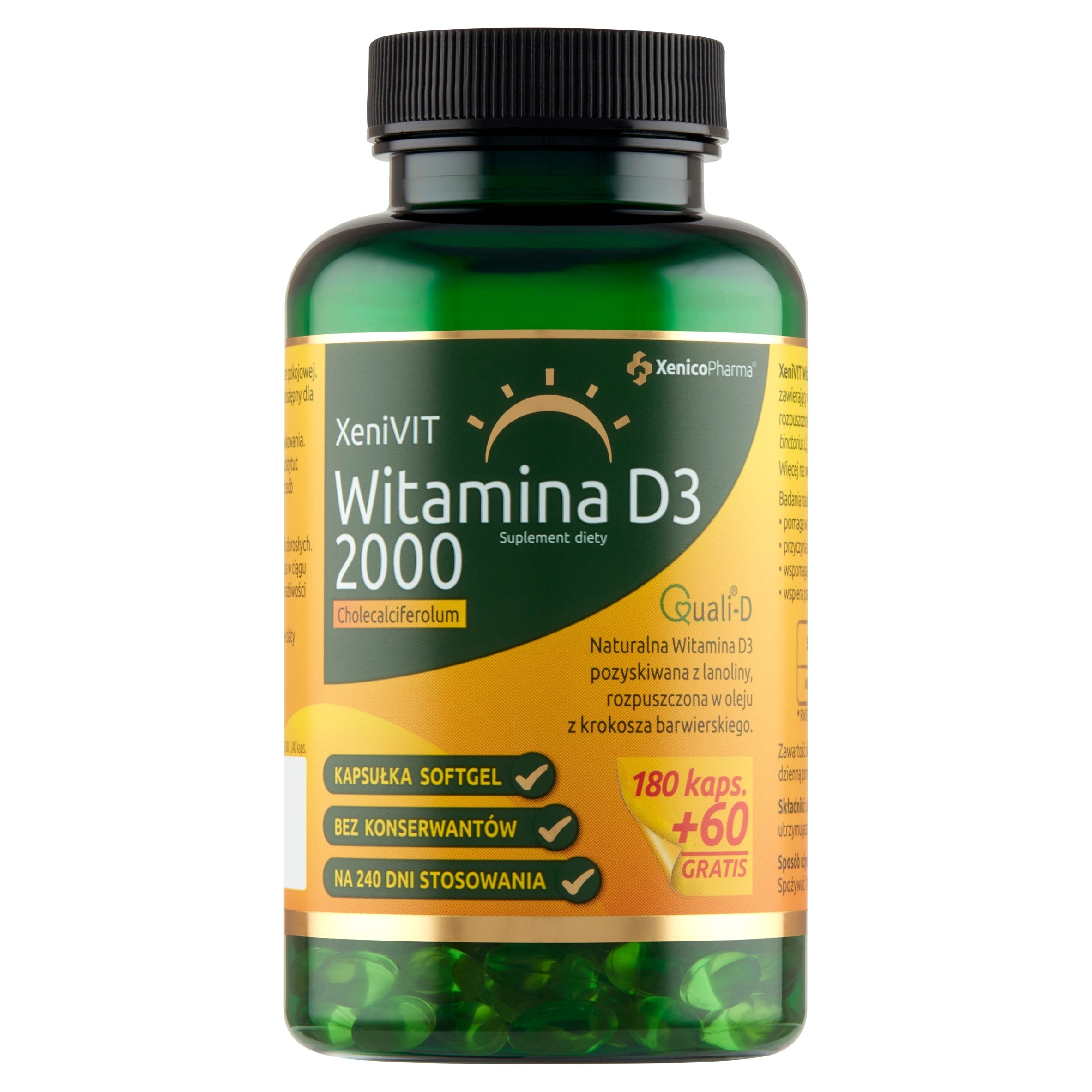 Dietary supplement Xenico Pharma Vitamin d3 capsules 240 pcs.