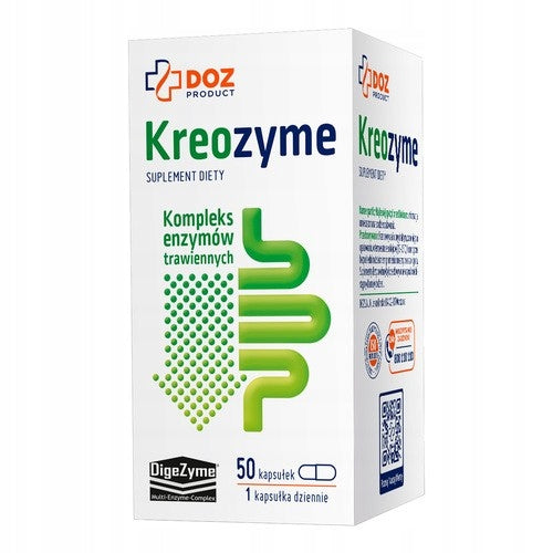 Digestive enzymes, complex, Kreozyme, DOZ Product, capsules, 50 pcs.