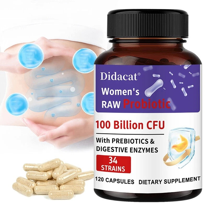 Digestive enzymes, probiotics and prebiotics – support gut health and the system Packaging status original