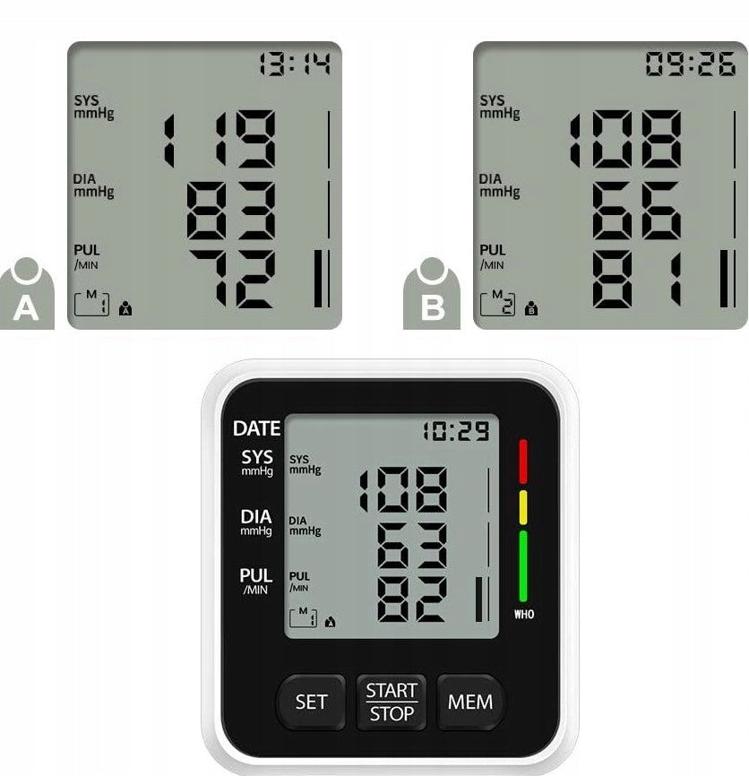 Digital Arm Blood Pressure Monitor Automatic LED 2 x 99 USB Memory Brand no brand