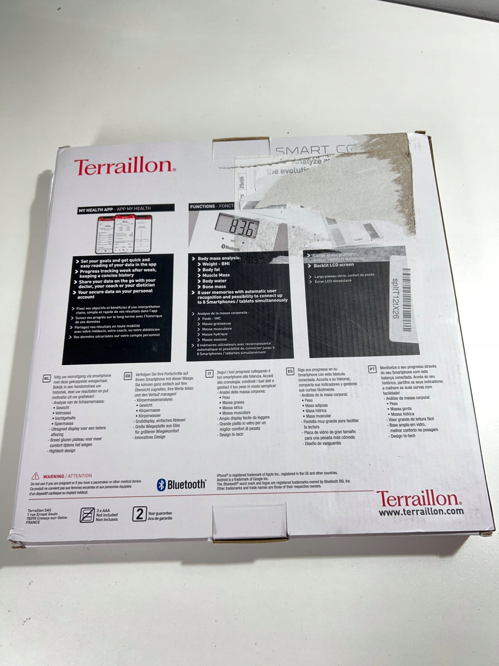 Digital Bathroom Scale Terraillon 15114 White Brand Terraillon