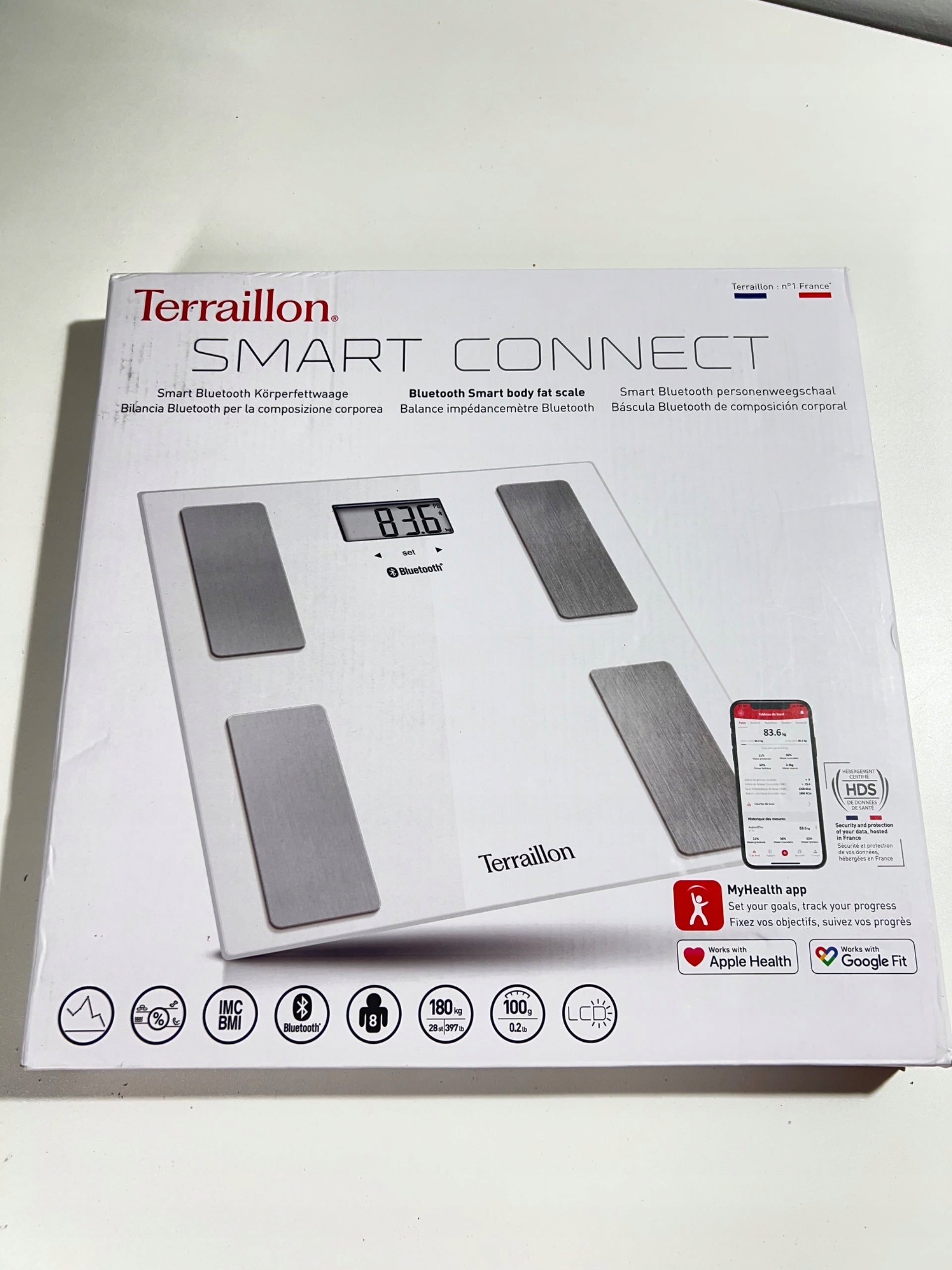 Digital Bathroom Scale Terraillon 15114 White Dominant color white