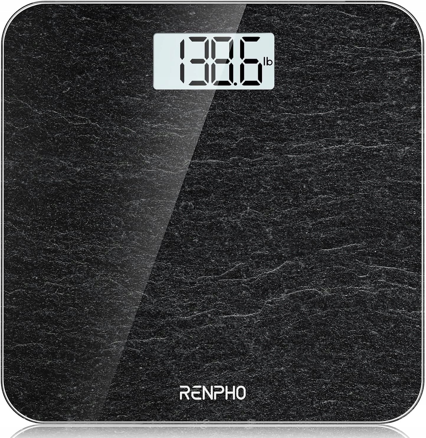 Digital Bathroom Scale With Step-On Technology Precision Sensors Black
