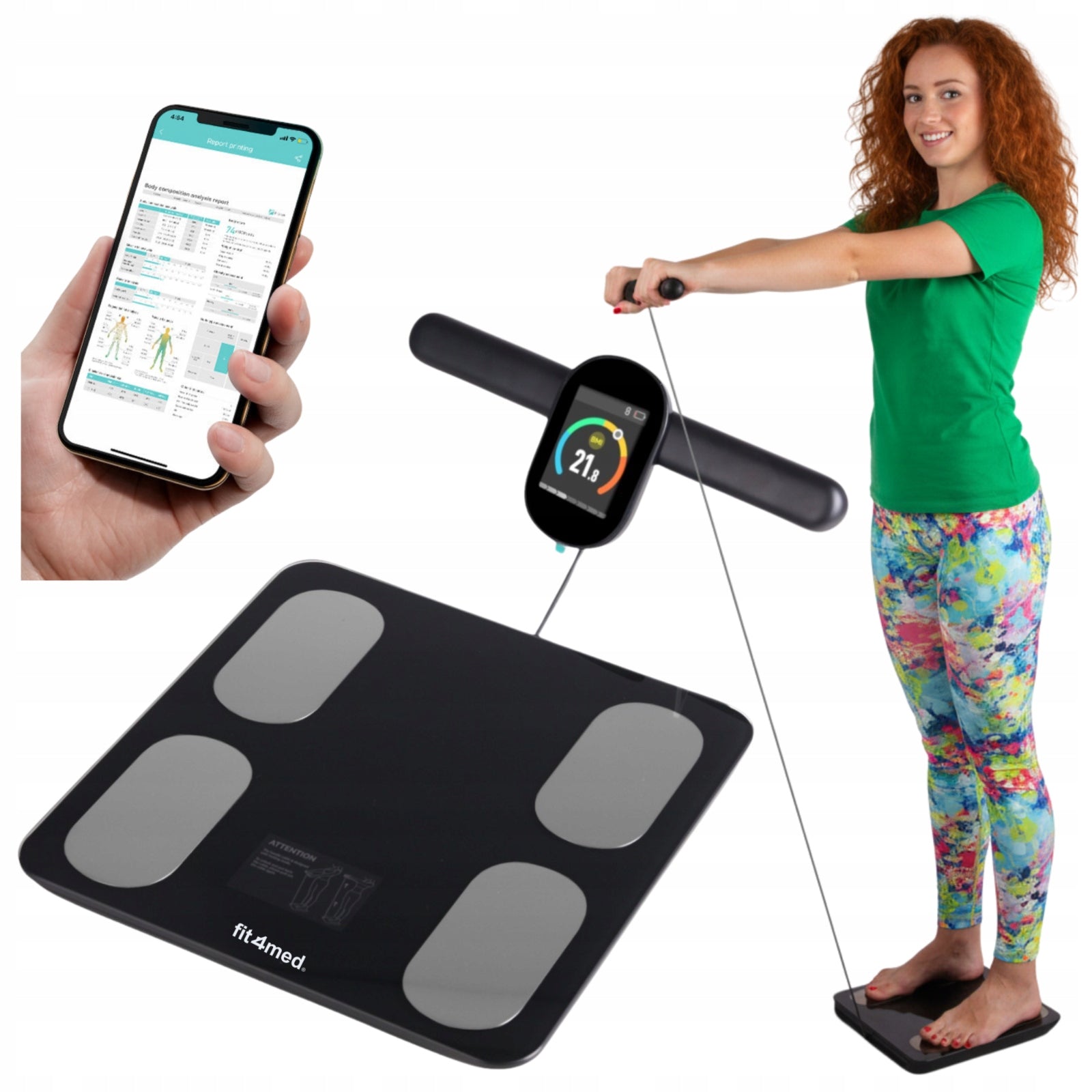 Digital Bathroom Scale with Fat Measurement BMI LCD Display Accurate Packaging status original