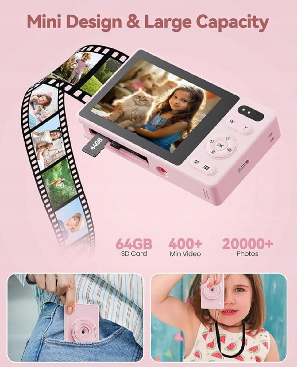 Digital Camera Pink 4K PEEIPM A1 48MP with 16x Zoom and BSI CMOS Brand no brand