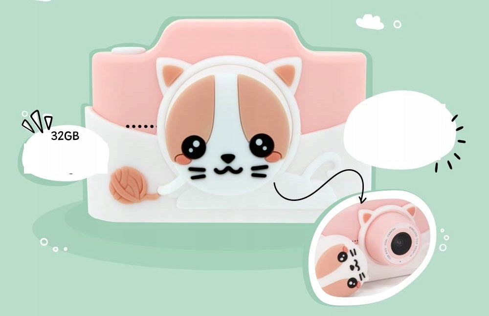 Digital Camera for Kids 32MP Video 1080p 2x Selfie Lens + 32GB Card Packaging status original
