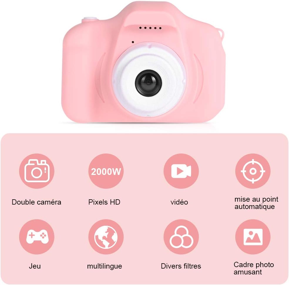 Digital Camera for Kids Camera 12MP Games 32GB Pink Selfie Faburo Manufacturer code Aparat Cyfrowy dla Dzieci 32GB Różowy