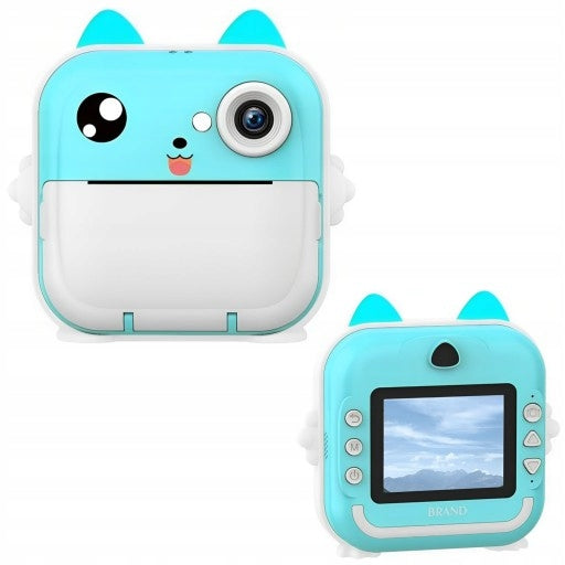 Digital Camera for Kids with Thermal Printer Blue