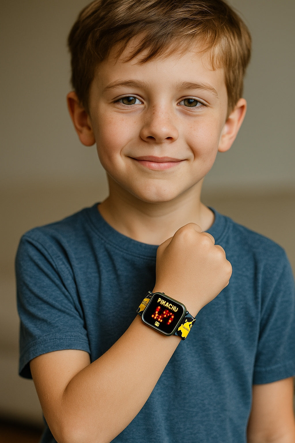Digital Children's Hand LED Watch For Children / Pokemon Pikachu Packaging status original