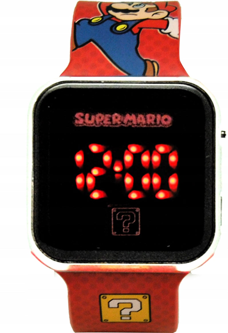Digital Children's Hand LED Watch Super Mario Packaging status original