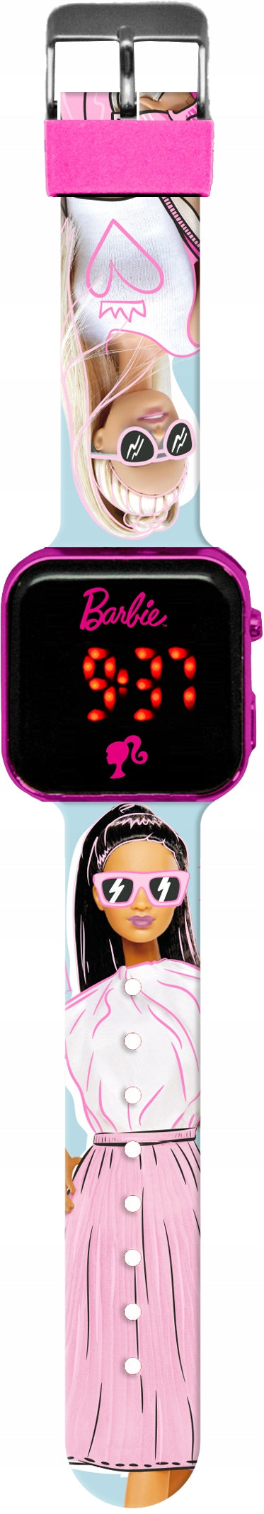 Digital Children's LED DIGITAL Watch for Children Pink Barbie Brand Kids Euroswan