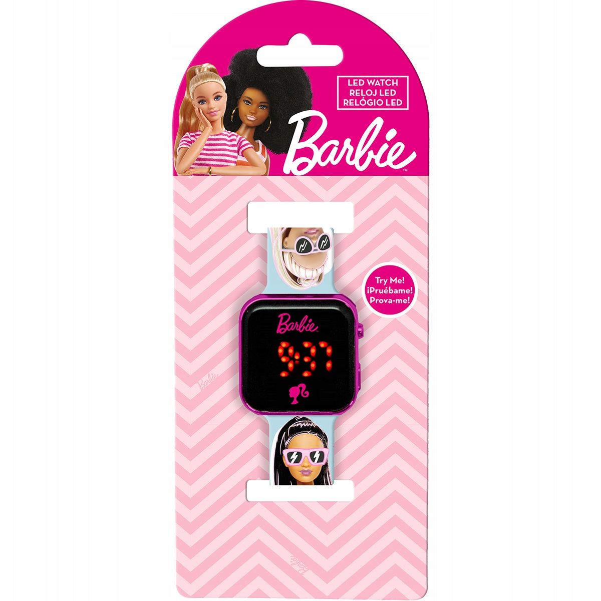 Digital Children's LED DIGITAL Watch for Children Pink Barbie Packaging status original