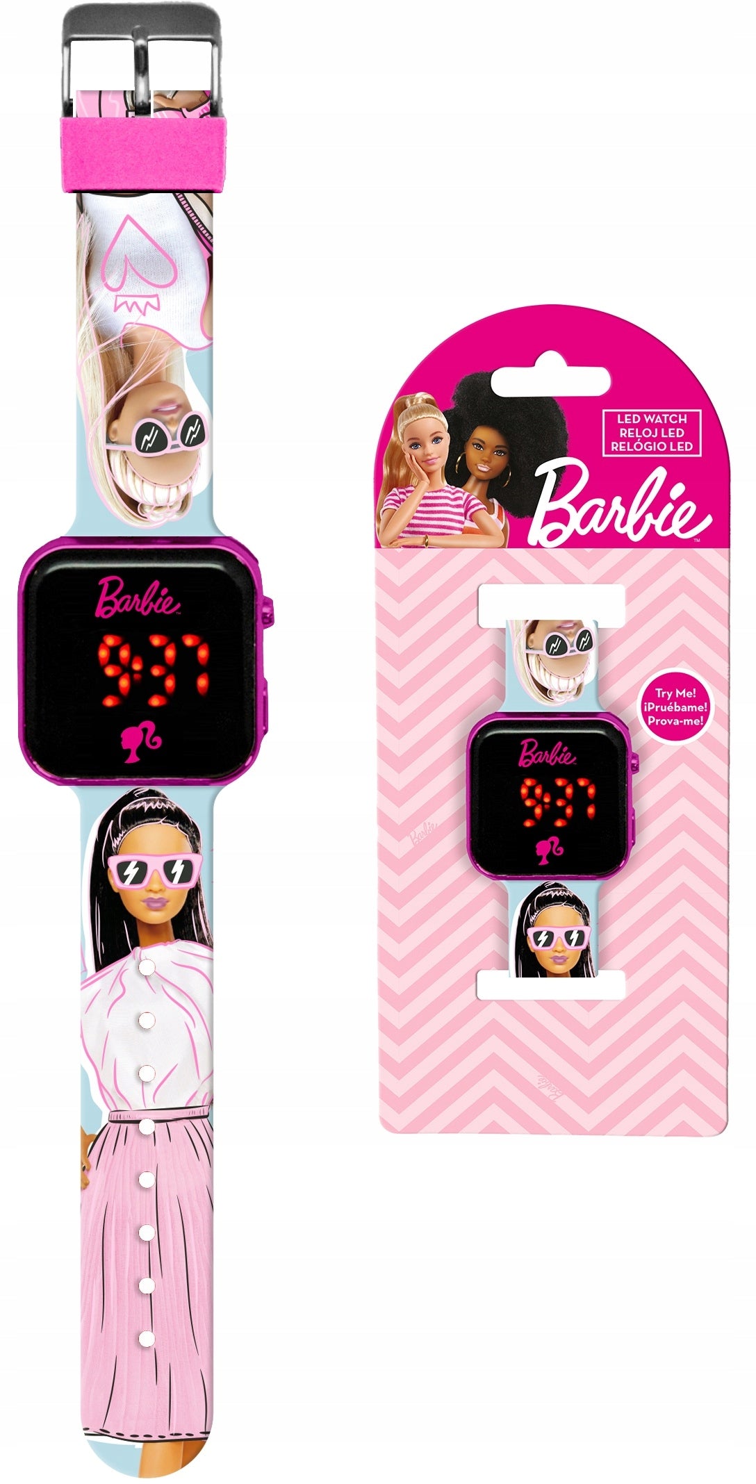 Digital Children's LED DIGITAL Watch for Children Pink Barbie