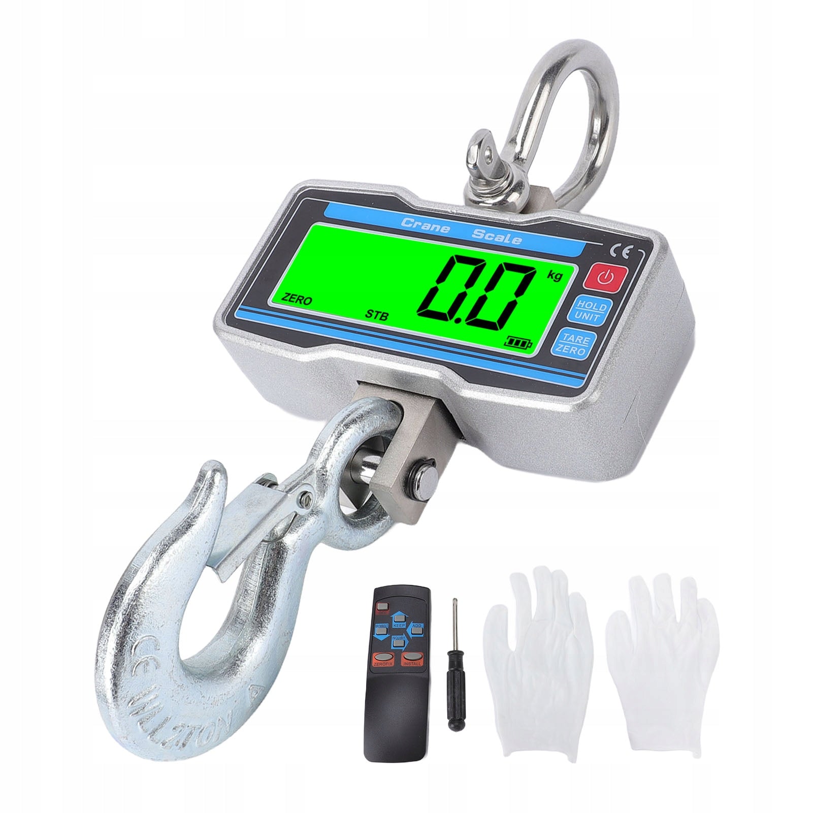 Digital Crane Scale 2000 kg 4400 lbs Industrial Hanging Scale 0,8 Z2