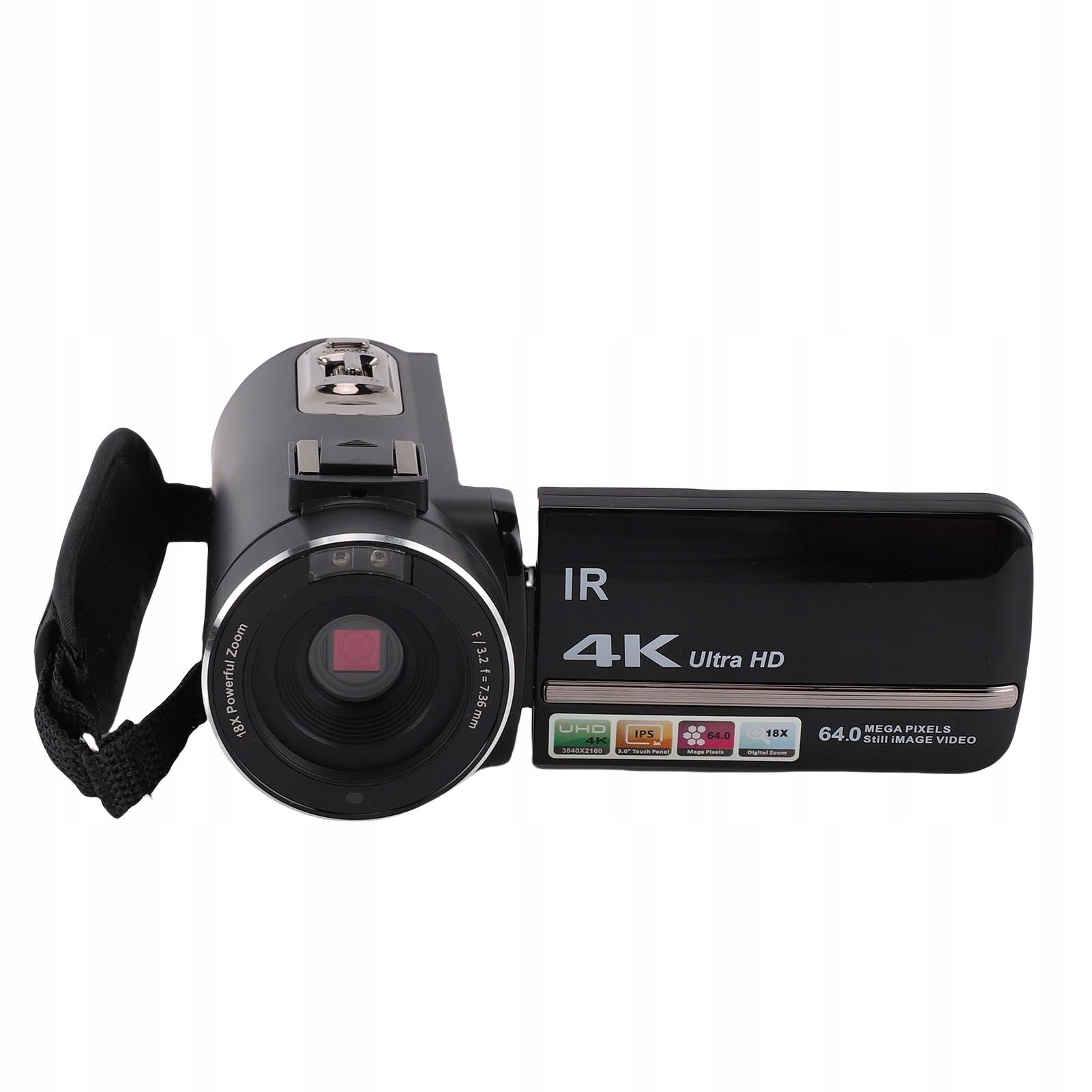 Digital DV Video Camera 4K UHD 64 MP 18x Zoom 3" Screen Card 32GB