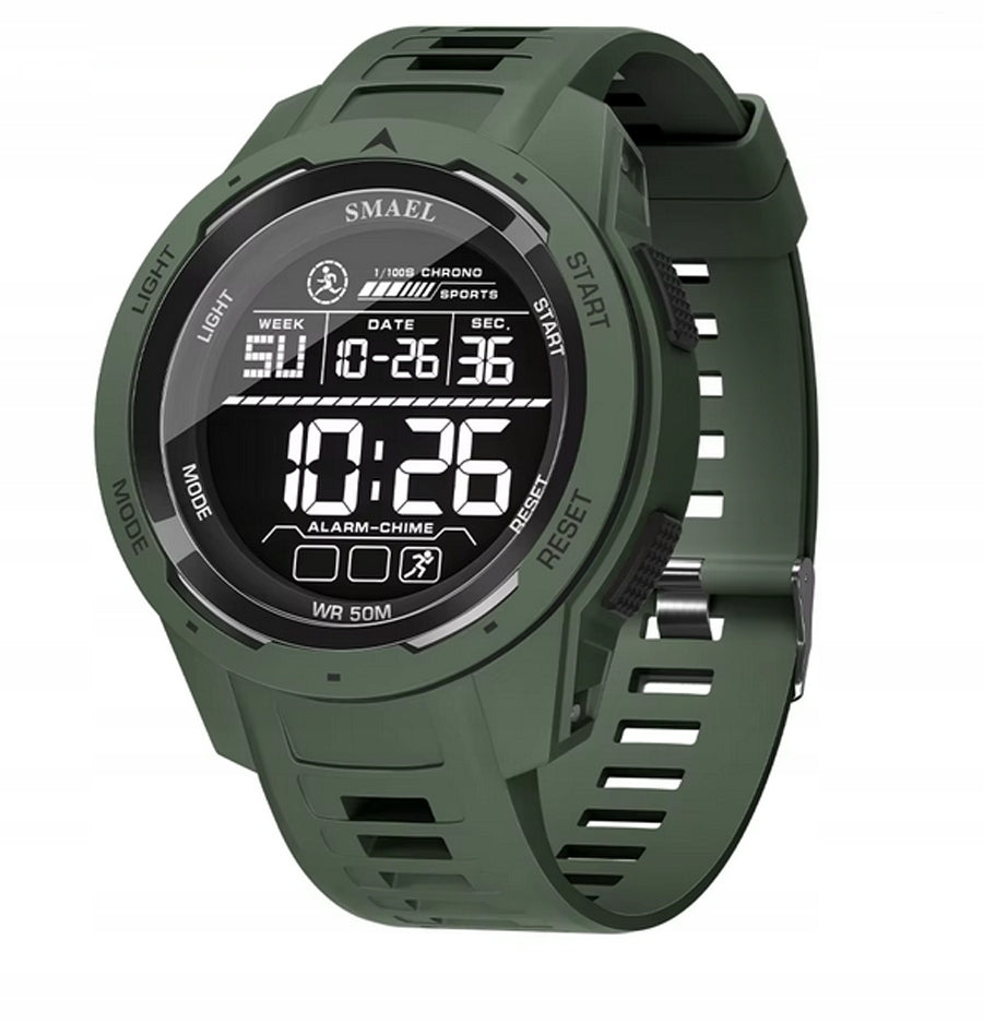 Digital Electronic Military Watch Green Backlight Smael