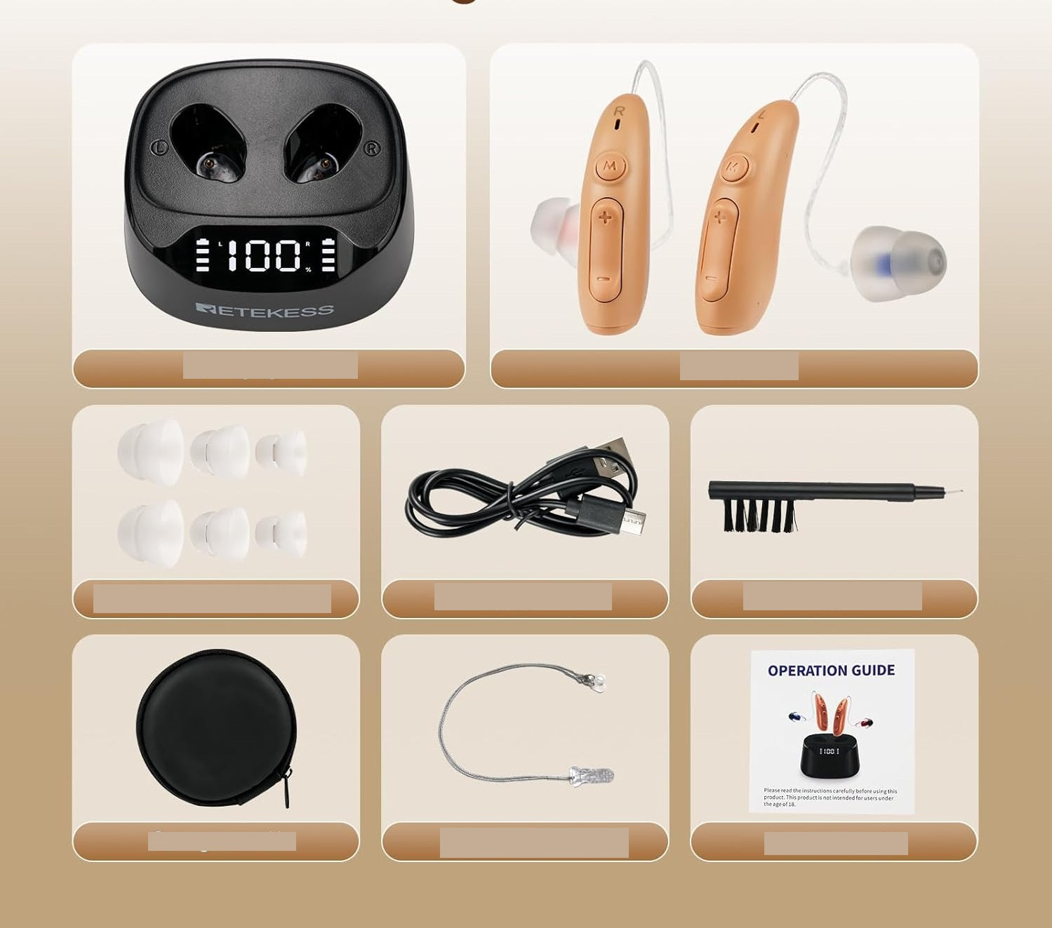 Digital Hearing Aid for Seniors 16 Channels SZ-B501 Ear right and left
