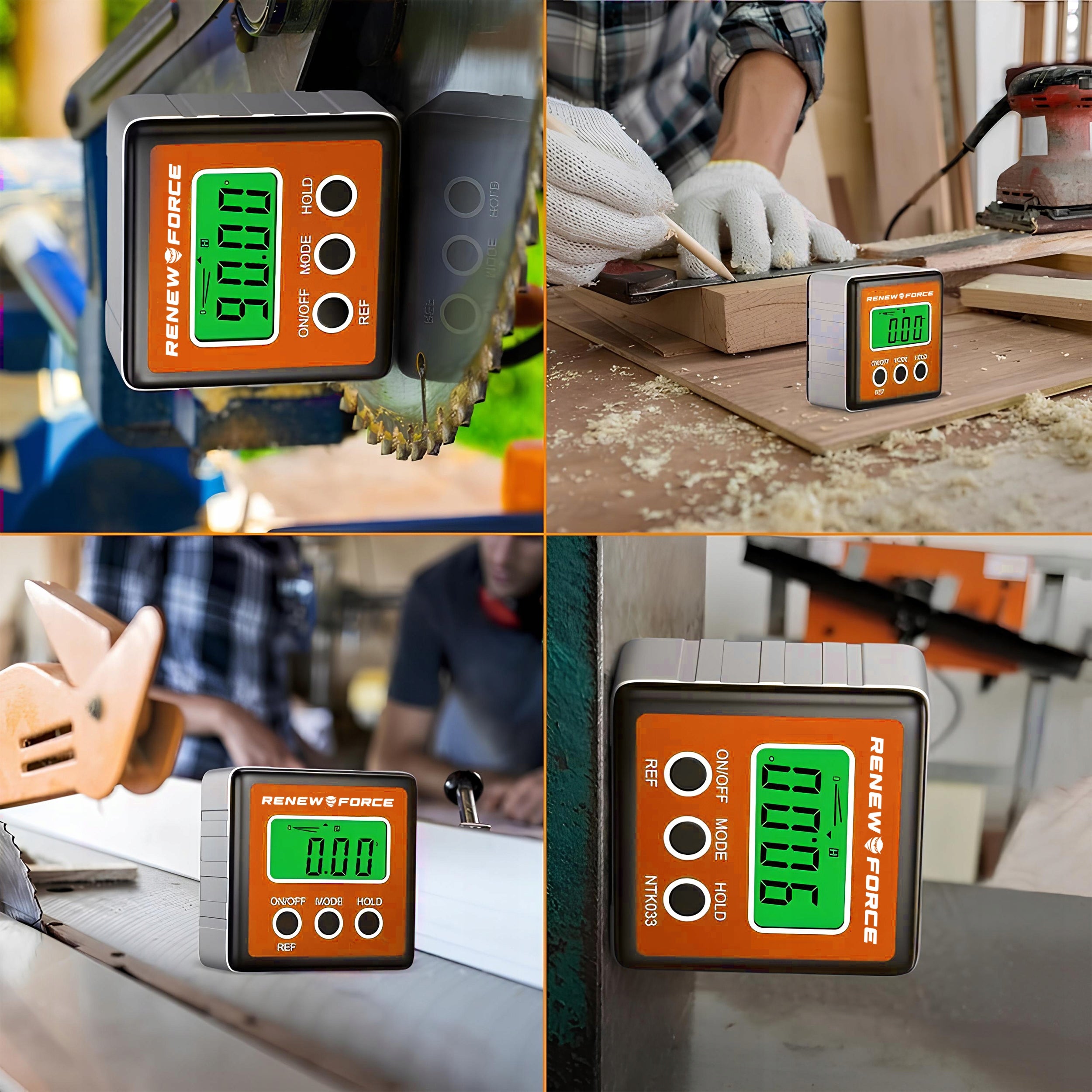 Digital LCD Angle Meter with Magnet, Protractor, Electronic Level Brand Renew Force