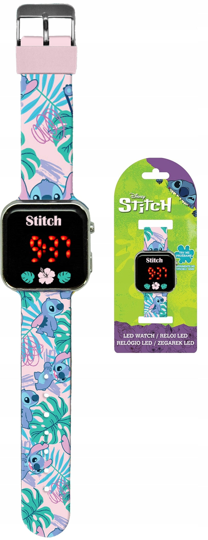 Digital LED DIGITAL Children's Watch for Kids Stitch Disney