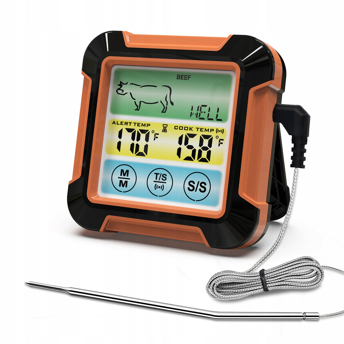 Digital Meat Thermometer with Long Probe Upgraded Grill Thermometer with ek