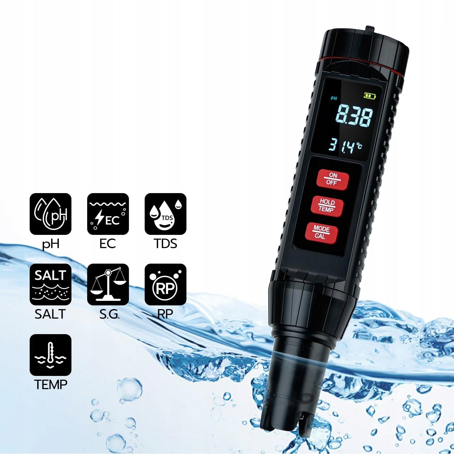 Digital PH Meter ORP TDS Water Quality Temperature, Water Quality Tester Brand no brand