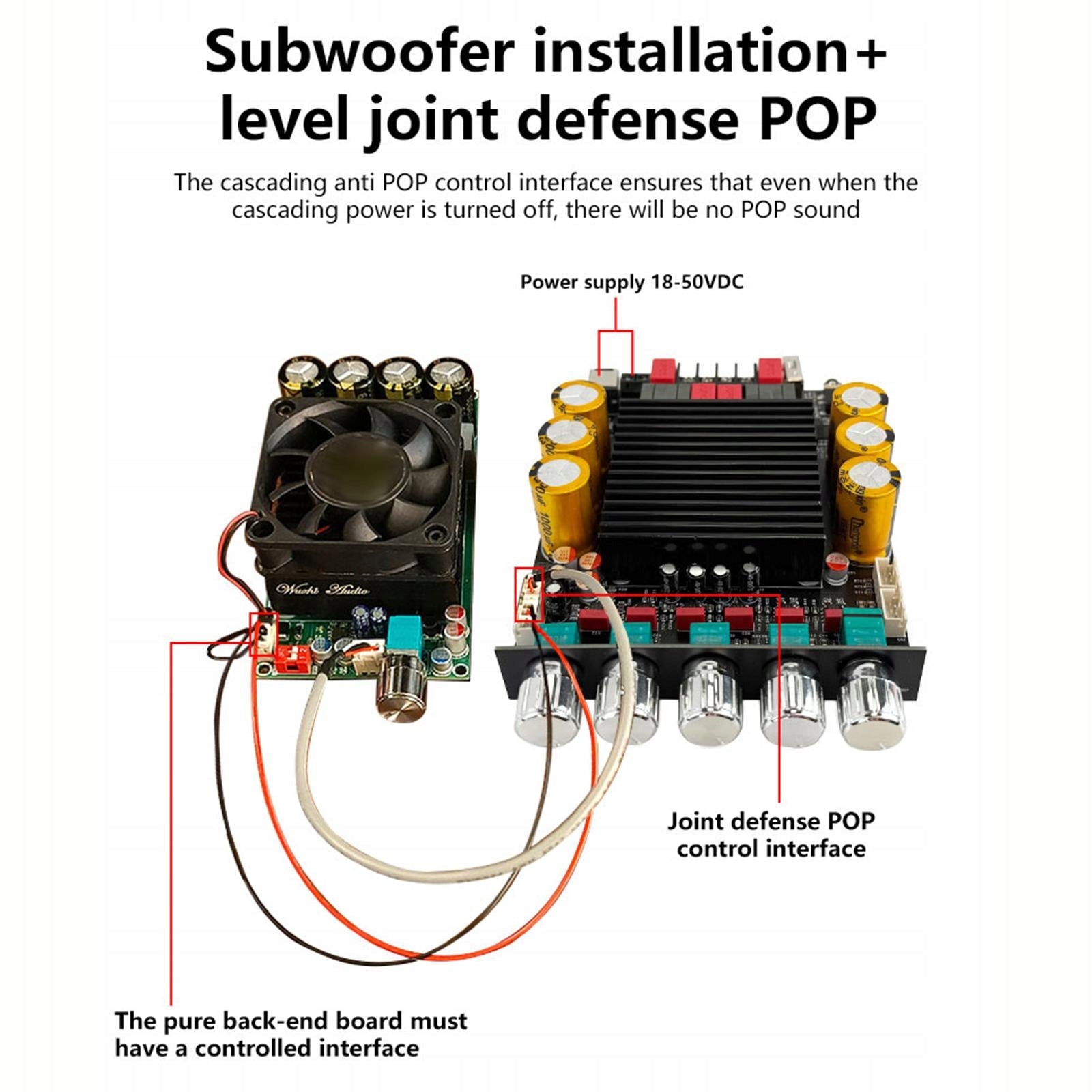 Digital Power Amplifier Board, TPA3255 Intelligent Protection, 300W x2 + Brand no brand