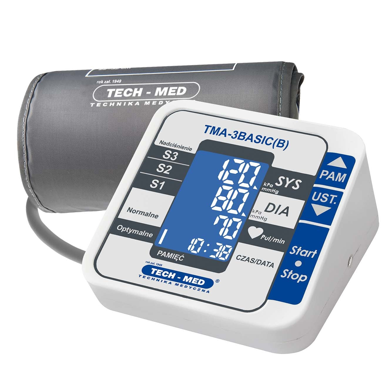 Digital SHOULDER BLOOD ALARM TECH-MED TMA-3BASIC(B) + batteries Brand TECH-MED