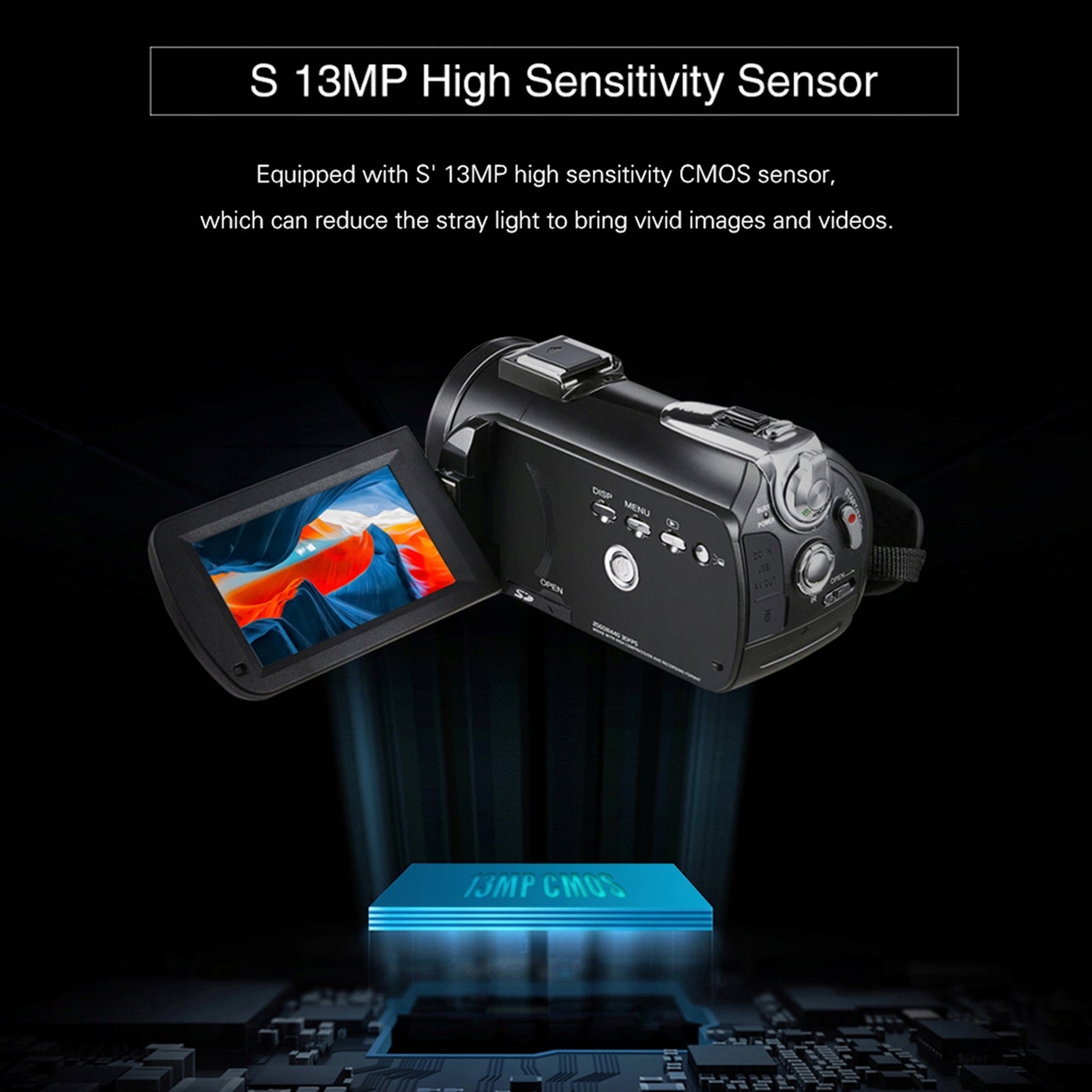 Digital Video Camera 4K Wi -Fi DV Recorder 30mp 30x Zoom IR 3,0 MD Model 0462RHZQ