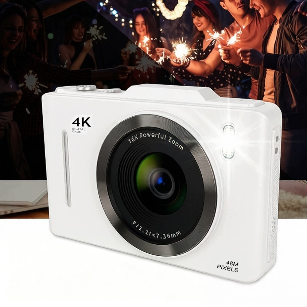 Digital camera H16 4K 48 MP zoom 16x white with 32 GB card Brand no brand