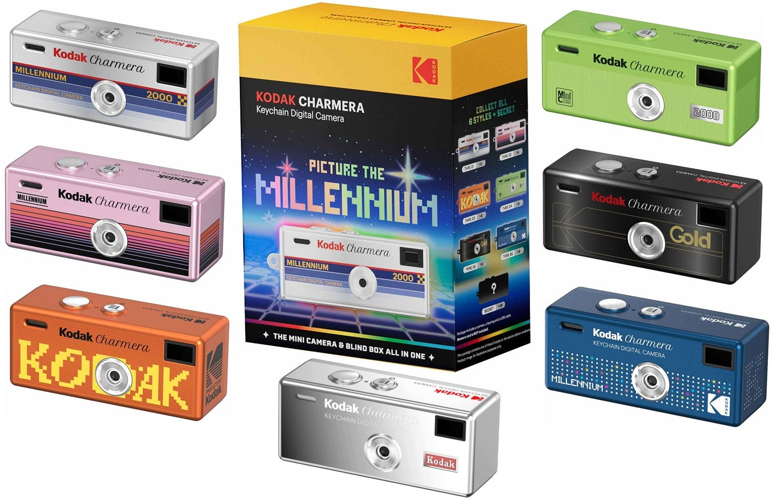 Digital camera Kodak Charmera Keychain Millennium Blind Box /brelok