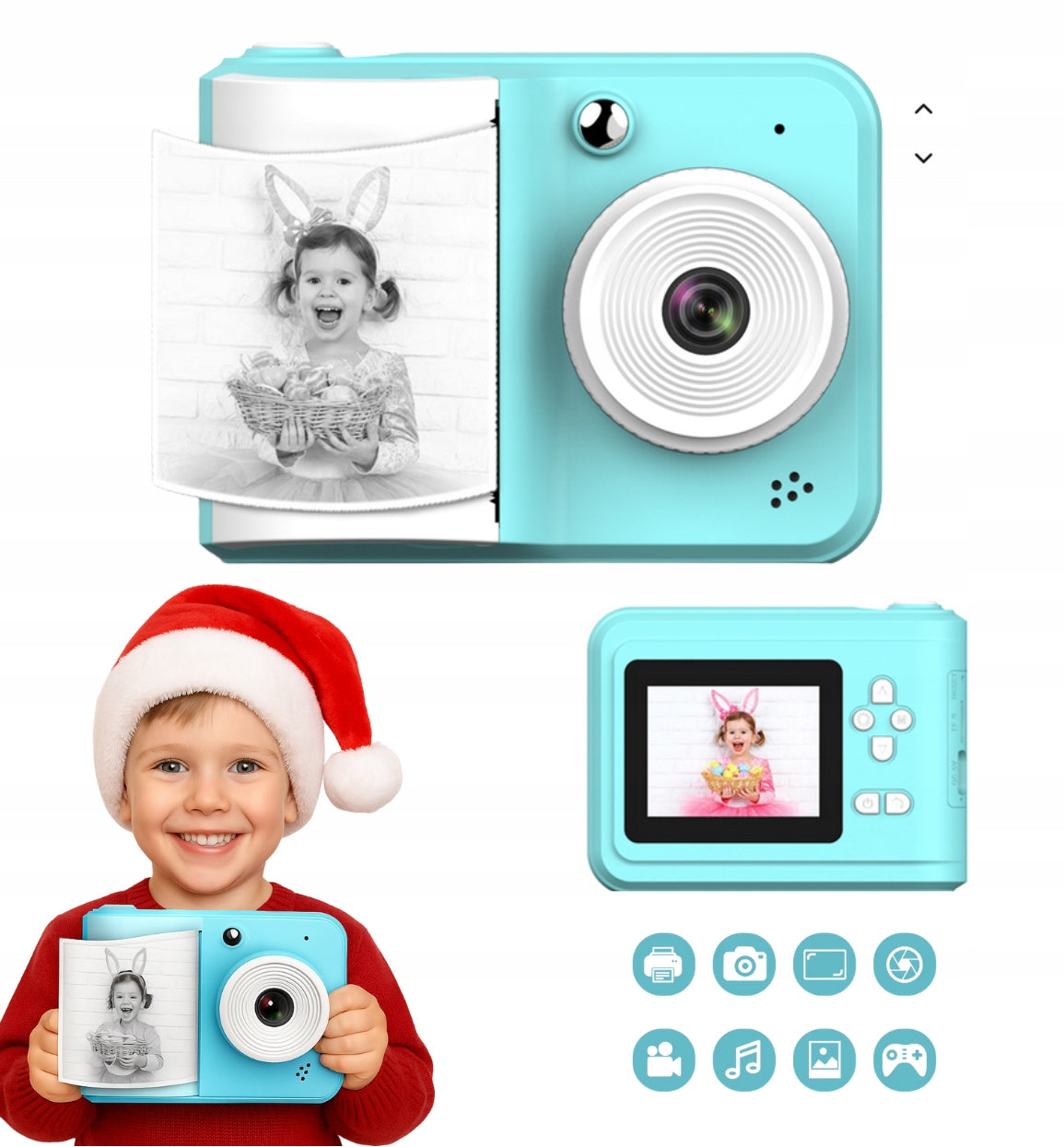 Digital camera for baby instant selfie photos blue Brand no brand