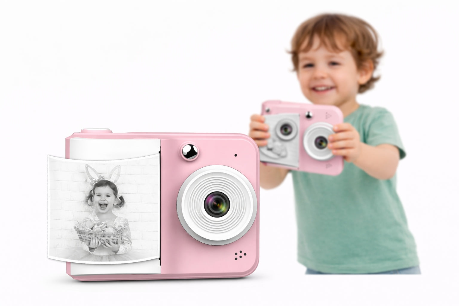 Digital camera for baby instant selfie photos pink Brand no brand