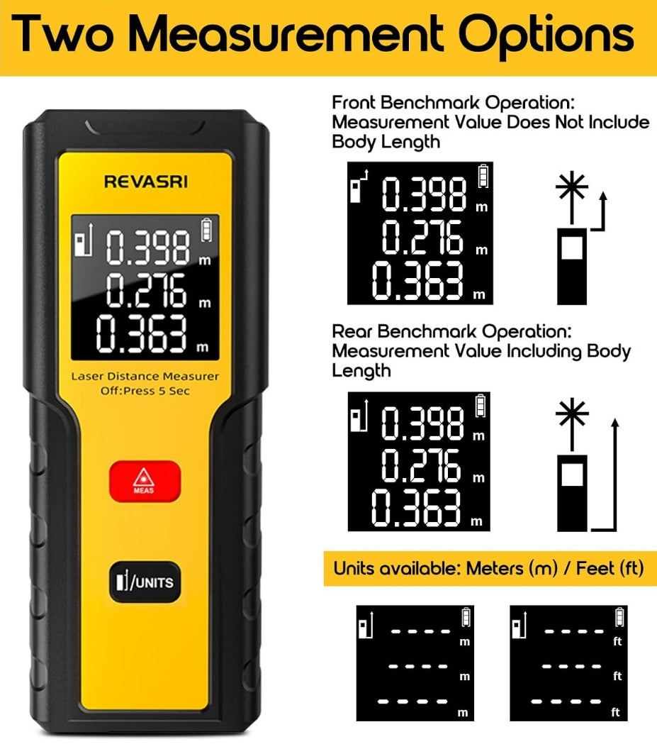Digital distance meter laser 50 m with memory function Accuracy 2 mm