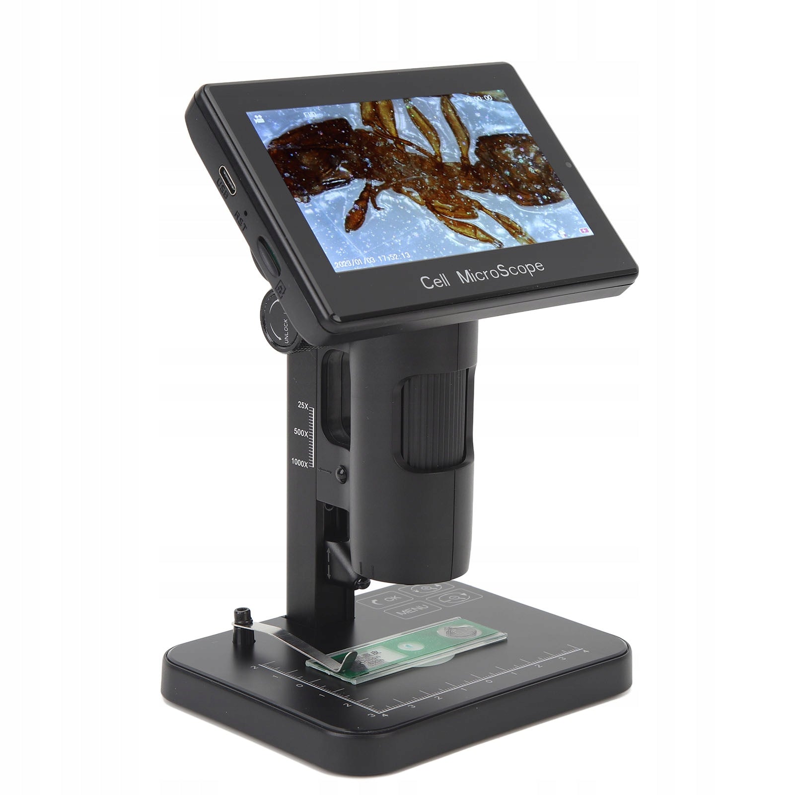 Digital microscope with 5-inch IPS USB 1080P screen, MX magnification Model 2395JGZT