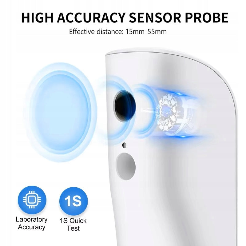 Digital non-contact thermometer with LED display Batteries included no